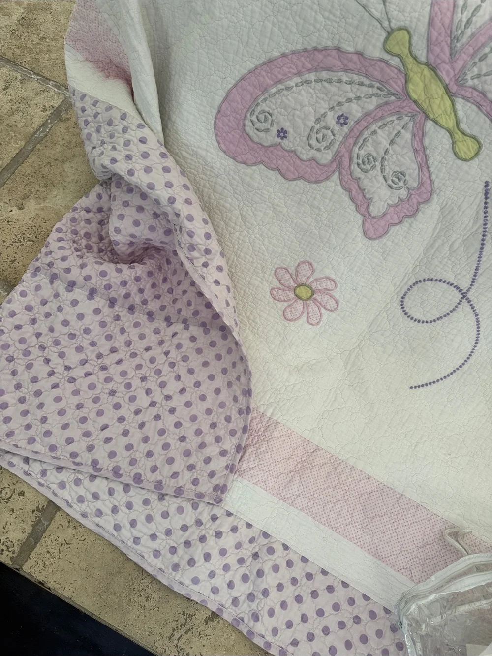 Lilac butterfly soft quilted